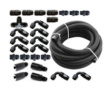 Load image into Gallery viewer, Torque Solution Braided Fuel Line Kit for -6 Aeromotive FPR & Flex Fuel Kit - 02-14 Subaru WRX