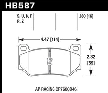 Load image into Gallery viewer, Hawk DTC-80 AP Racing 16mm Race Brake Pads