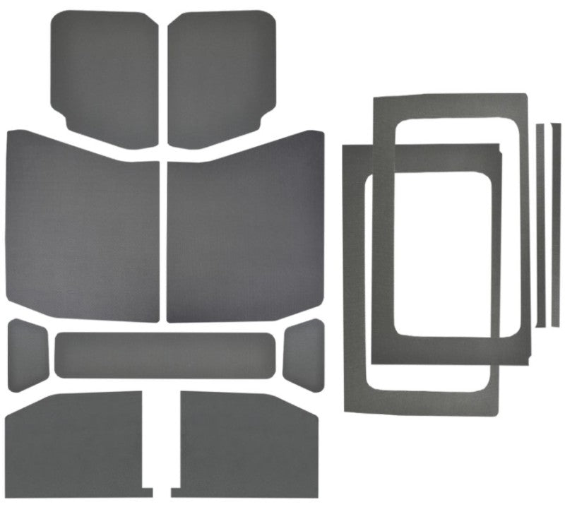 DEI 2018-Up Jeep Wrangler JL 4-Door Leather Look Headliner Complete Kit 13-pc - Gray