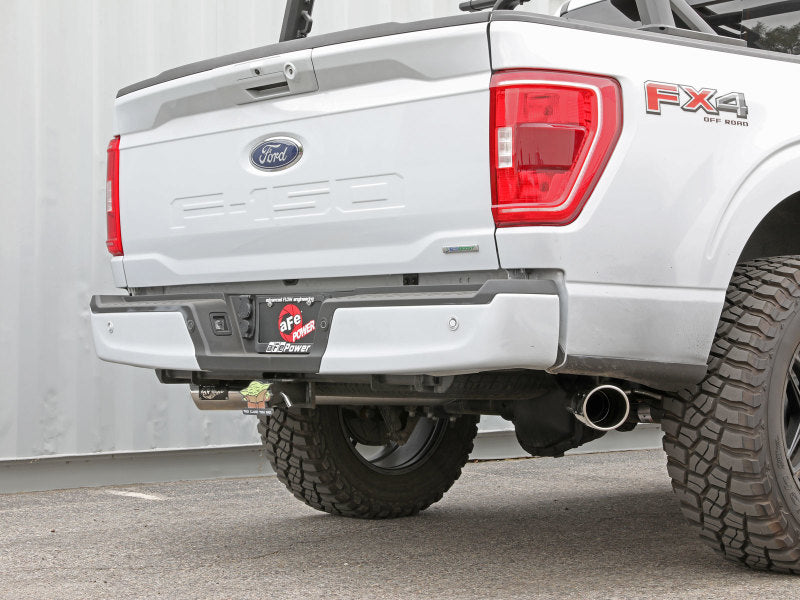 aFe Gemini XV 3in 304 SS Cat-Back Exhaust 2021 Ford F-150 V6 2.7L/3.5L (tt)/V8 5.0L w/ Polished Tips