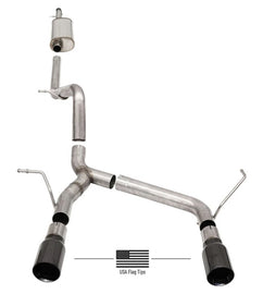 Corsa 18-21 Jeep Wrangler JLU 3.6L 2.75in Sport Cat-Back Exhaust w/ Black Tips