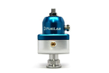 Load image into Gallery viewer, Fuelab 555 Carb Adjustable FPR Blocking 1-3 PSI (1) -8AN In (2) -8AN Out - Blue