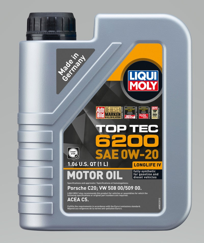LIQUI MOLY 1L Top Tec 6200 Motor Oil 0W-20