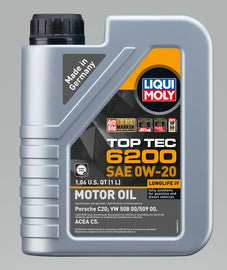 LIQUI MOLY 1L Top Tec 6200 Motor Oil 0W-20
