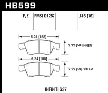 Load image into Gallery viewer, Hawk Infiniti G35 Sport/G37 Performance Ceramic Street Front Brake Pads