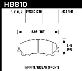 Hawk 06-17 Lexus IS350 / 07-11 Lexus GS350 Performance Ceramic Street Front Brake Pads