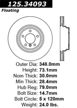 Load image into Gallery viewer, Stoptech 07-09 BMW 335 Series Front Premium High Carbon Cryo Brake Rotor