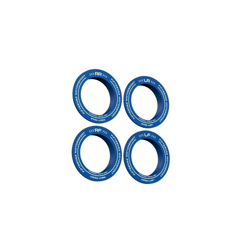 fifteen52 Holeshot RSR Center Ring - Corner Designation Set of Four - Blue