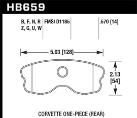 Hawk 06-10 Chevy Corvette (Improved Pad Design) Rear HP+ Sreet Brake Pads