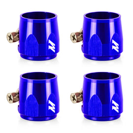 Mishimoto Aluminum -4AN Hex Finishers - Blue