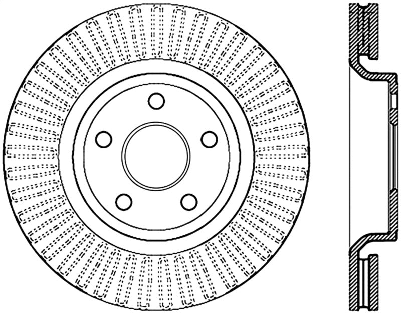 Stoptech 11-20 Dodge Durange Front Premium Cryostop Brake Rotor