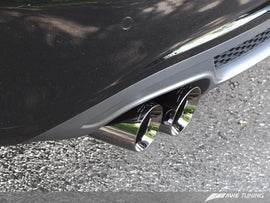 AWE Tuning Audi B8 A4 Touring Edition Exhaust - Quad Tip Polished Silver Tips