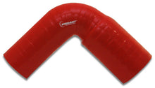 Load image into Gallery viewer, Vibrant 4 Ply Reinforced Silicone 90 degree Transition Elbow - 2.5in I.D. x 3in I.D. (RED)