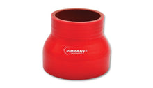 Load image into Gallery viewer, Vibrant 4 Ply Reinforced Silicone Transition Connector - 2.75in I.D. x 3in I.D. x 3in long (RED)