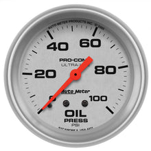 Load image into Gallery viewer, Autometer Ultra-Lite 66.7mm Mechanical 0-100 PSI Oil Pressure Gauge