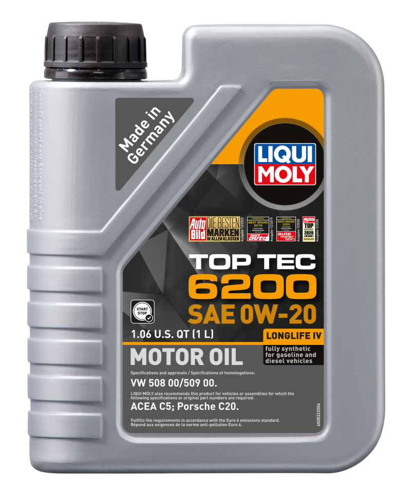 LIQUI MOLY 1L Top Tec 6200 Motor Oil 0W-20
