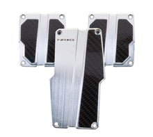 Load image into Gallery viewer, NRG Brushed Aluminum Sport Pedal M/T - Silver w/Black Carbon