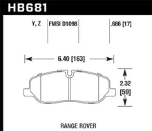 Load image into Gallery viewer, Hawk 05-09 Range Rover LR3 D1098 Performance Ceramic Street Front Brake Pads