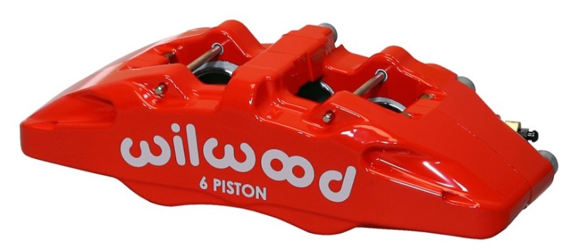 Wilwood Caliper-Forged Dynapro 6 5.25in Mount-Red-L/H 1.38/1.00/1.00in Pistons .81in Disc