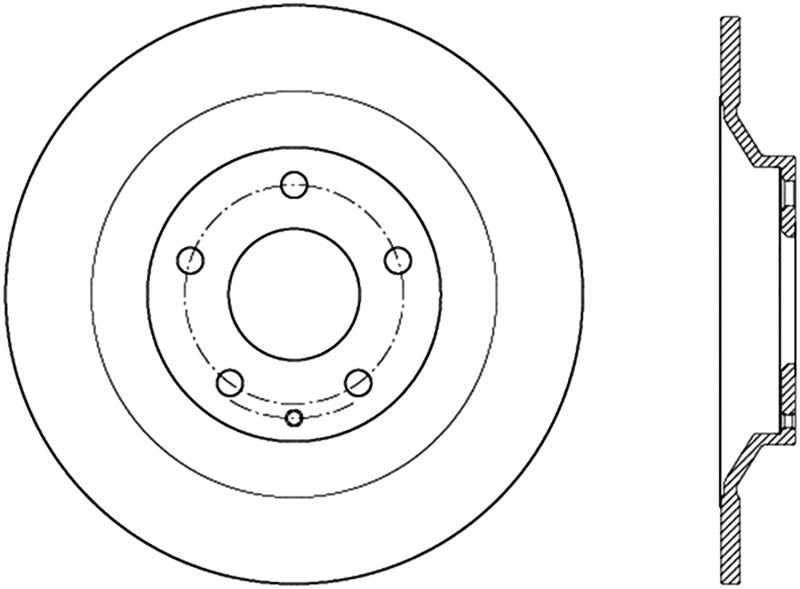 Stoptech 13-18 Mazda CX-5 Rear Premium Solid Cryostop Brake Rotor