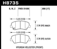 Load image into Gallery viewer, Hawk 13-15 Hyundai Elantra HPS 5.0 Performance Street Front Brake Pads