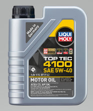 Load image into Gallery viewer, LIQUI MOLY 1L Top Tec 4100 Motor Oil 5W-40
