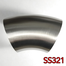 Load image into Gallery viewer, Stainless Bros 2in SS321 45 Degree Mandrel Bend Elbow 1D - 16GA/.065in Wall - No Leg
