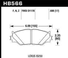 Load image into Gallery viewer, Hawk 06-08 Lexus IS250 HPS Street Front Brake Pads