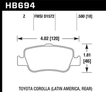 Load image into Gallery viewer, Hawk 09-10 Toyota Corolla XRS Performance Ceramic Rear Street Brake Pads