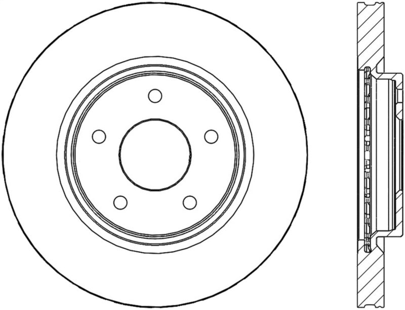 Stoptech 14-17 Nissan Rogue / Nissan Leaf Performance Front Cryo Brake Rotor