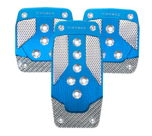 Load image into Gallery viewer, NRG Aluminum Sport Pedal M/T - Blue w/Silver Carbon