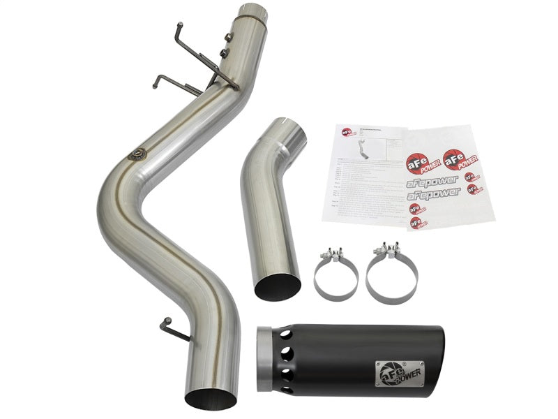 aFe LARGE BORE HD 4in 409-SS DPF-Back Exhaust w/Black Tip 2017 GM Duramax V8-6.6L (td) L5P