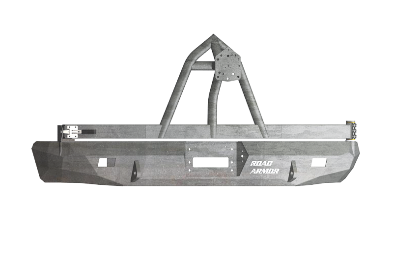 Road Armor 99-07 Ford Excursion Stealth Rear Winch Bumper w/Tire Carrier - Raw