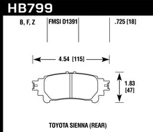 Load image into Gallery viewer, Hawk 14-16 Toyota Highlander HPS Rear Brake Pads