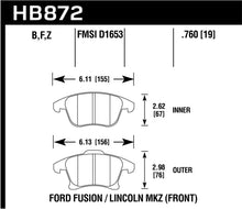 Load image into Gallery viewer, Hawk 19 Ford Fusion Titanium HPS 5.0 Front Brake Pads