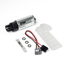 Load image into Gallery viewer, DeatschWerks 2016+ Infinity Q50 340lph Compact Fuel Pump w/o clips w/ 9-1061 install kit