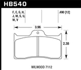 Hawk DTC-80 Wilwood 7112 12mm Race Brake Pads