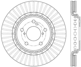 Stoptech 17-18 Acura MDX 3.5L Premium High Carbon Cryo Front Brake Rotor