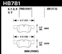 Load image into Gallery viewer, Hawk 12-15 BMW 118i HPS Street Front Brake Pads