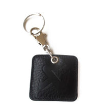 Load image into Gallery viewer, Akrapovic Square Leather Keychain - black