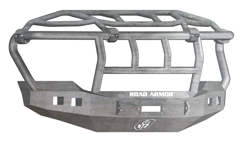 Road Armor 11-16 Ford F-250 Stealth Front Winch Bumper w/Intimidator Guard - Raw