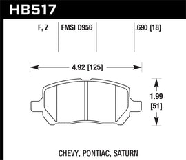 Hawk Pontiac/ Saturn/ Chevrolet Performance Ceramic Street Front Brake Pads
