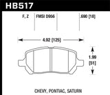 Hawk Pontiac/ Saturn/ Chevrolet Performance Ceramic Street Front Brake Pads