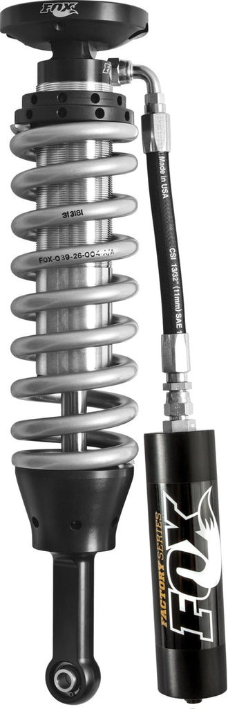 Fox 95-04 Tacoma 2.5 Factory Series 7.7in. R/R Front Coilover Shock Set / Long Travel - Black/Zinc