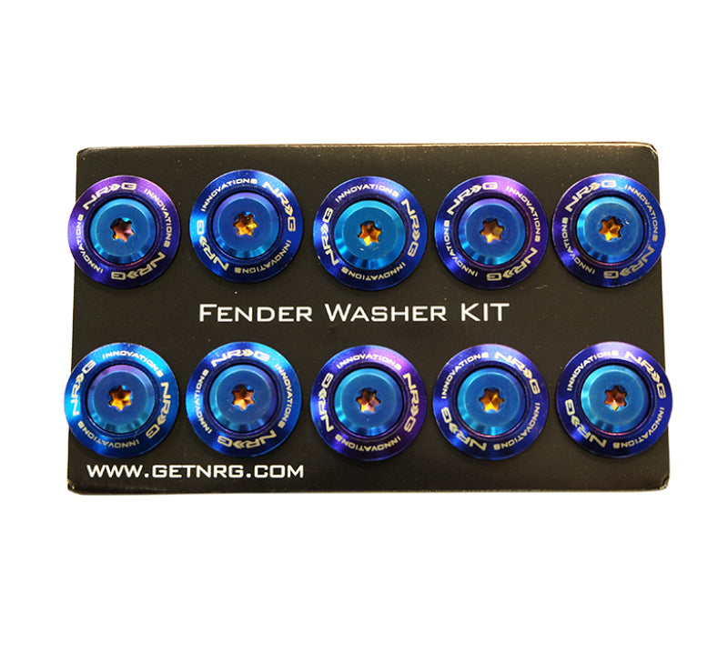 NRG Fender Washer Kit (TI Series) M6 Bolts For Plastic (TI Burn Washer/TI Burn Screw) - Set of 10