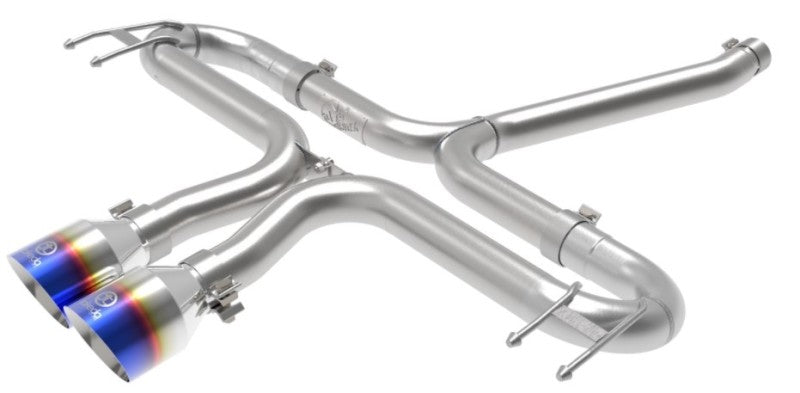 aFe Takeda 2-1/2in 304 SS Axle-Back Exhaust w/Blue Flame Tips 17-20 Honda Civic Sport L4-1.5L (t)