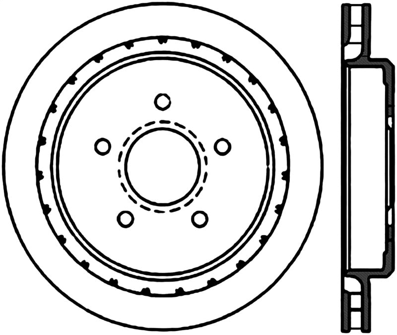 Stoptech 97-10 Chevy Corvette Right Rear CRYO-STOP Rotor