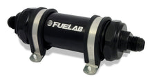 Load image into Gallery viewer, Fuelab 828 In-Line Fuel Filter Long -8AN In/Out 10 Micron Fabric - Black