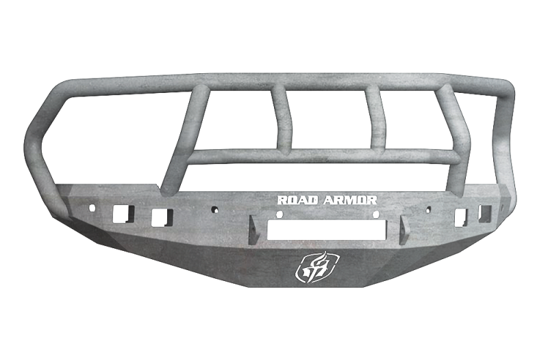 Road Armor 16-18 Ram 2500 Stealth Front Bumper w/Titan II Guard/6 Sensor Holes - Raw