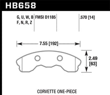 Load image into Gallery viewer, Hawk 06-10 Chevy Corvette (Improved Pad Design) Front Ceramic Sreet Brake Pads